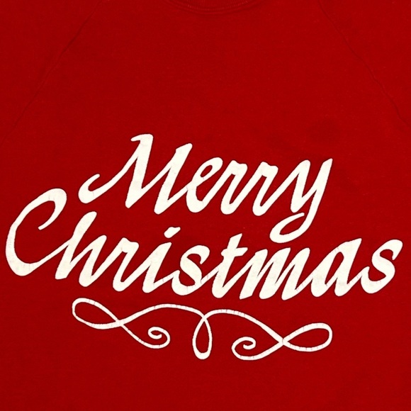 Vintage 1980s Merry Christmas Ugly Sweater Party Sweatshirt - Picture 2 of 3